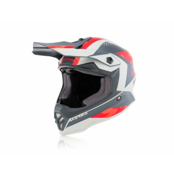 Acerbis Steel red-grey gyerek bukósisak