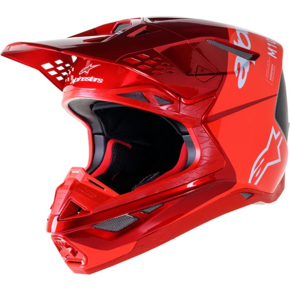 Alpinestars SM10 Flood red carbon bukósisak