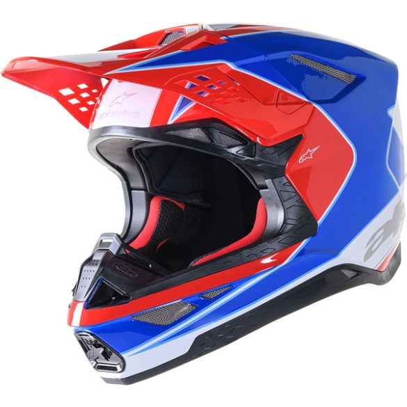 Alpinestars SM10 Aeron red-blue carbon bukósisak