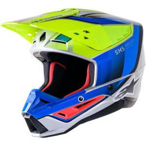 Alpinestars SM5 sail yellow-blue bukósisak