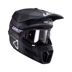   Leatt GPX 3.5 fekete-grafit bukósisak, ajándék Velocity 4.5 szemüveggel XXL méret