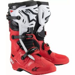 Alpinestars Tech 10 enduro red-whitw csizma