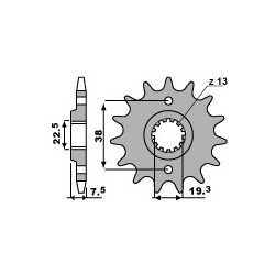   PBR első LÁNCKERÉK 2116 15 18NC SUZUKI LTR 450 '06-'12, LTZ 400 '03-'13, RMX 450 '10-'13, KAWASAKI KFX 400, HYOSUNG TE 450 (CHAIN ​​520) (JTF1401.14)