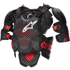 Alpinestars A-10 V2 páncél, Fekete-Piros színben