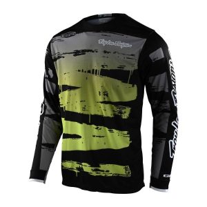 Troy lee designs GP Brushed team cross mez, fekete-szürke-fluozöld, 2XL