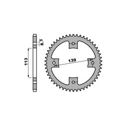   PBR HÁTSÓ LÁNCKERÉK 4509 40 C45 SUZUKI LTZ 400 (09-) (JTR1760.40)