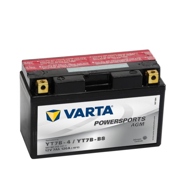 Varta - 12v 7ah - AGM motor akkumulátor - bal+ * YT7B-BS