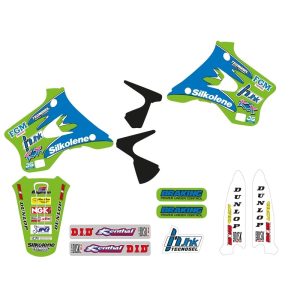 Technosel komplett matrica szett, üléshuzattal - Team Kawasaki KX125/250 1994-1998