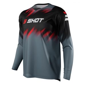 SHOT Racing Moto Devo Kontra cross mez,neon szürke-fekete-piros, 2XL