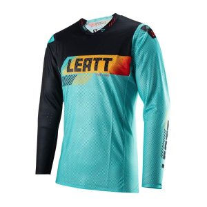 LEATT MOTO 5.5 UltraWeld  cross mez, fekete-türkiz, L