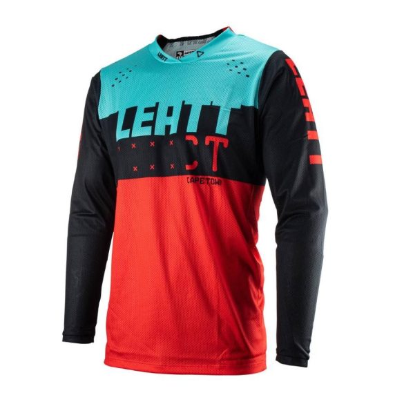 LEATT MOTO 4.5 Lite  cross mez, fekete-piros-türkiz, L