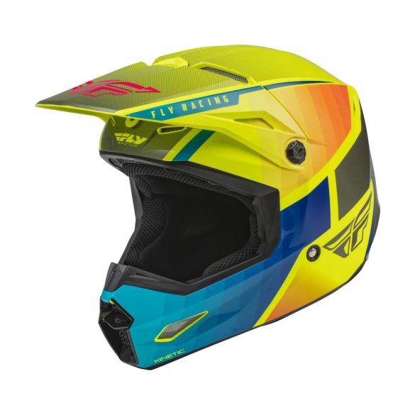 Fly Racing kinetic drift yellow-blue bukósiasak