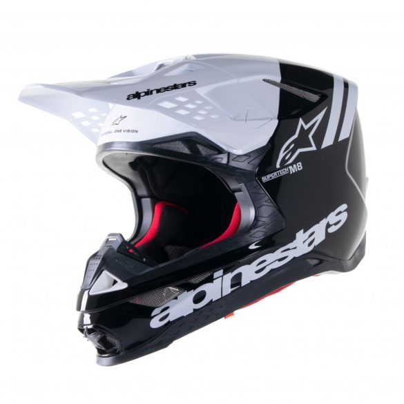 Alpinestars SM8 Radium 2  BLK/WH Glossy bukósisak, L