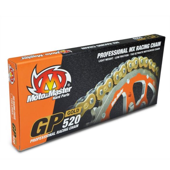 Moto-Master 520GP MX Professional erősített lánc - arany 120 szemes