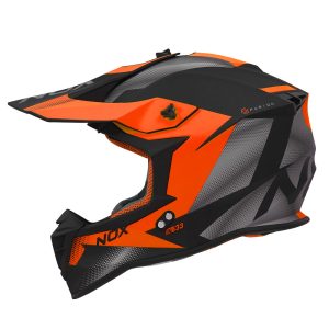 Nox N633 black-orange motocross bukósisak