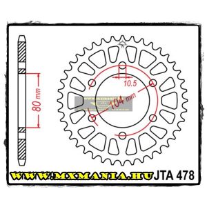 JT Sprockets hátsó lánckerék, ALU 478, Kawasaki utcai motorokhoz