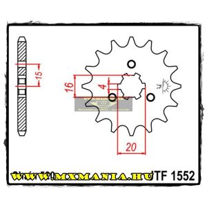 JT Sprockets első lánckerék,1552, Yamaha YTM 200