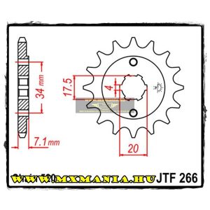 JT Sprockets első lánckerék, Honda CR-ATC-XL-CBX