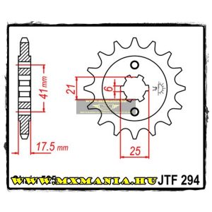 JT Sprockets első lánckerék, 294, Honda GB/XBR/CBR/VRF/