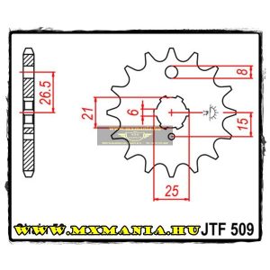 JT Sprockets első lánckerék, 509, Kawasaki KZ/Z400-Z440