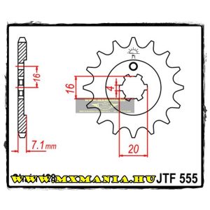 JT Sprockets első lánckerék, 555, Kawasaki KX, Suzuki RM, Yamaha XT/TT