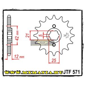 JT Sprockets első lánckerék, 571, Yamaha XS/XJ/HJ/YX