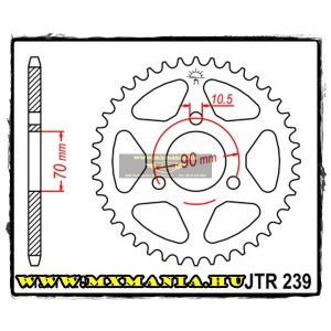 JT Sprockets hátsó lánckerék, 239, Honda OffRoad és utcai motorokhoz