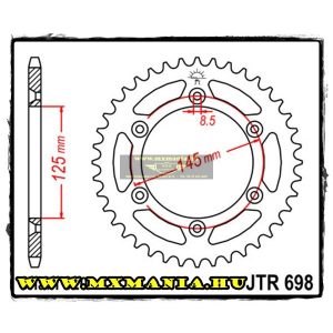 JT Sprockets hátsó lánckerék, 698, Cagiva 125-350-600