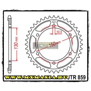 JT Sprockets hátsó lánckerék, 859, Yamaha utcai motorokhoz