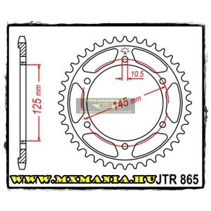 JT Sprockets hátsó lánckerék, 865, Yamaha FZ/FZX/FZR