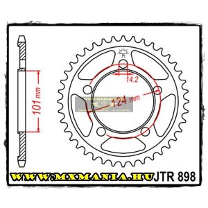 JT Sprockets hátsó lánckerék, 898, KTM Utcai motorokhoz