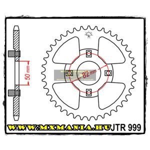 JT Sprockets hátsó lánckerék, 999, Honda CL/XR/CT